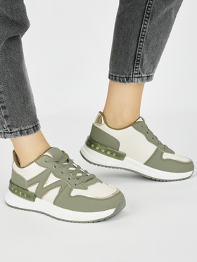 Zielone wygodne sneakersy damskie
